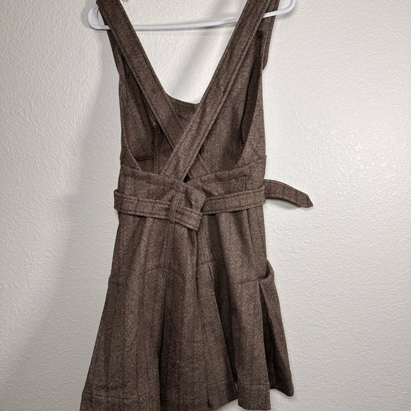 Free People Belong Together Herringbone Pinafore Minidress Women's Small - Picture 8 of 9